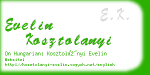 evelin kosztolanyi business card